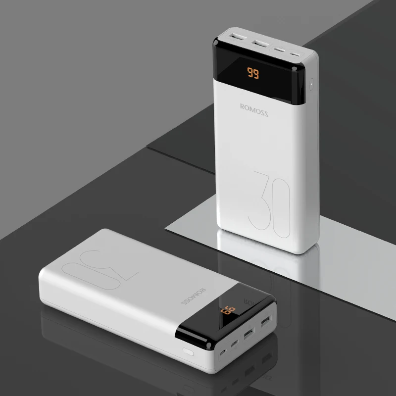 ROMOSS LT30 внешний аккумулятор 30000 мАч usb type C 30000 мАч Внешний аккумулятор зарядное устройство для iPhone 11 для Xiaomi повербанк