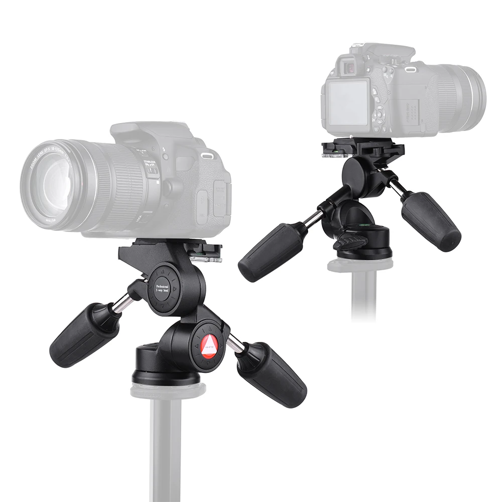 Kingjoy KH-6730 двойная ручка 3D видео штатив-Трипод с панорамной демпфирования Pan/наклон головы с 1/" Quick Release Plate Макс. Нагрузка 8кг