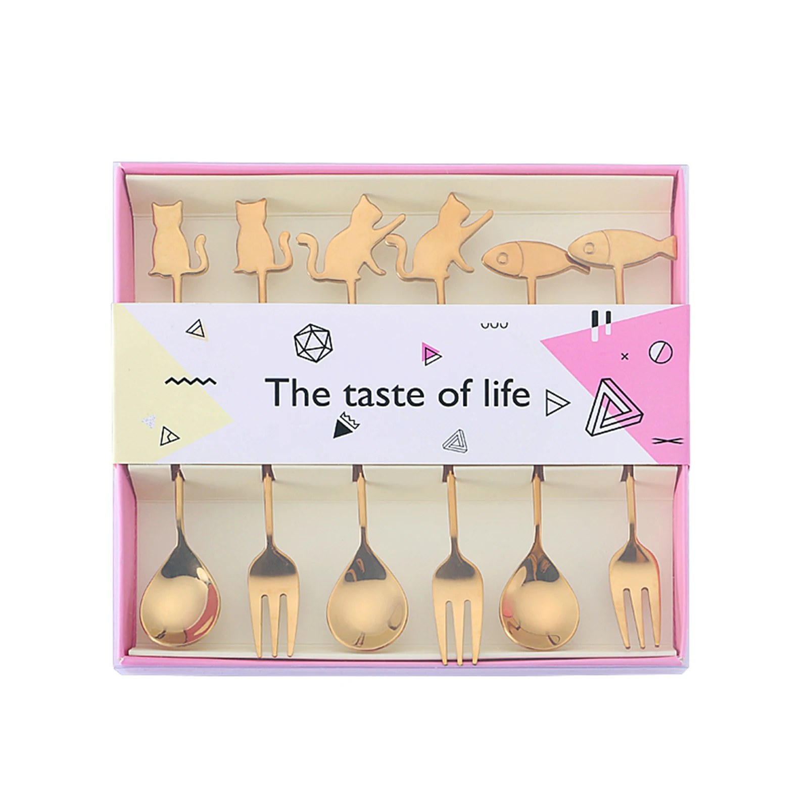 6 шт. кольцо Винтаж чайная ложка инновационные Рождественский Нержавеющая сталь