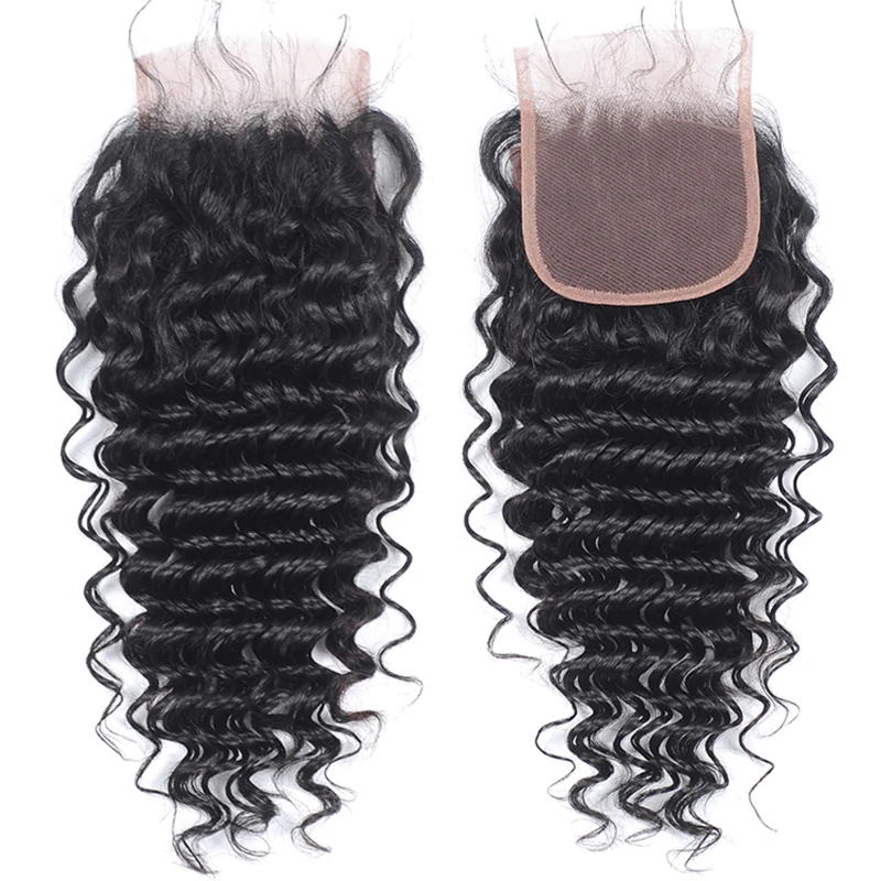 Бразильские волнистые пряди с закрытием человеческие волосы для наращивания 3