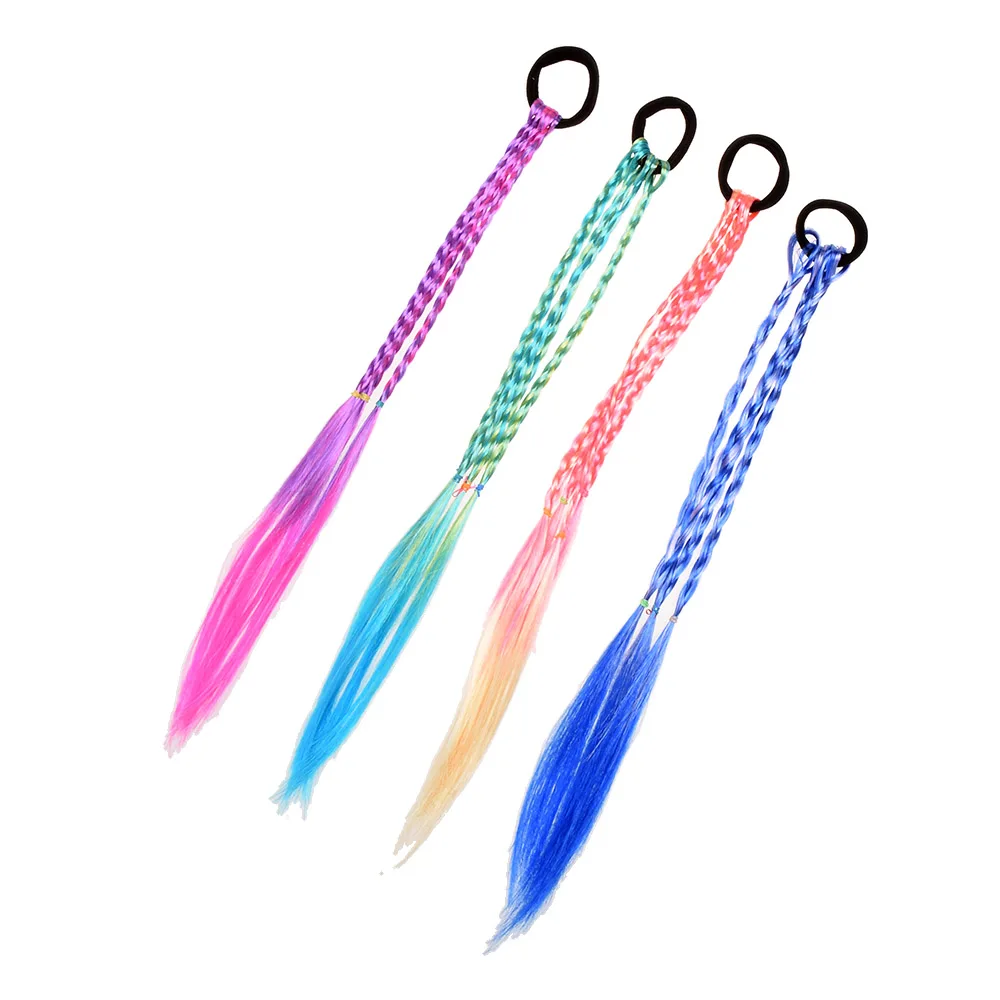 Украшение для волос конского хвоста градиентная цветная эластичная повязка