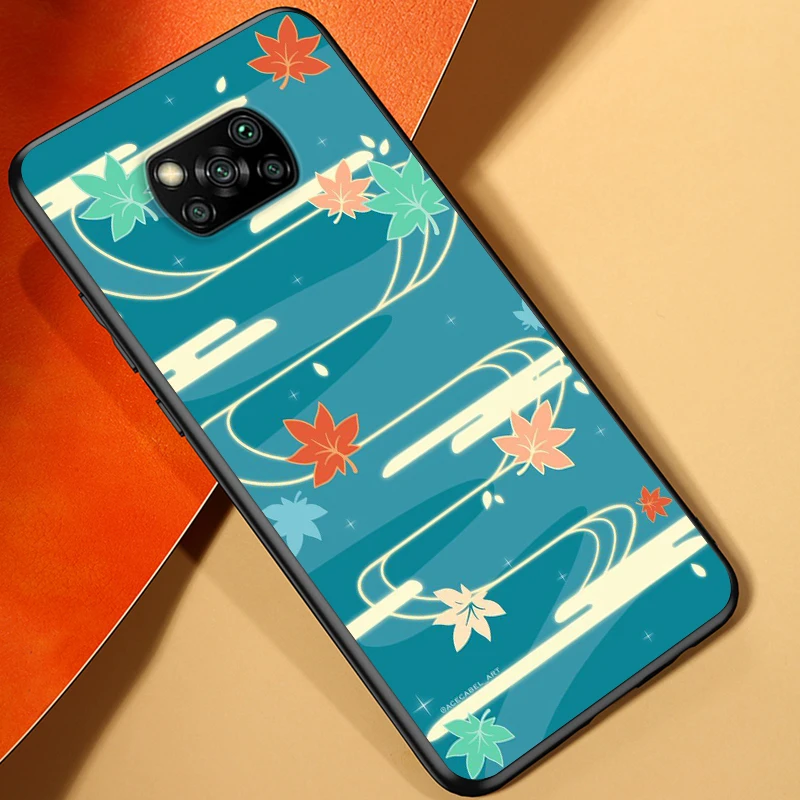 Силиконовый мягкий черный чехол для телефона Genshin Impact Game Xiaomi Poco X3 GT NFC M3 F3 C3 M2 F2 X2 Pro
