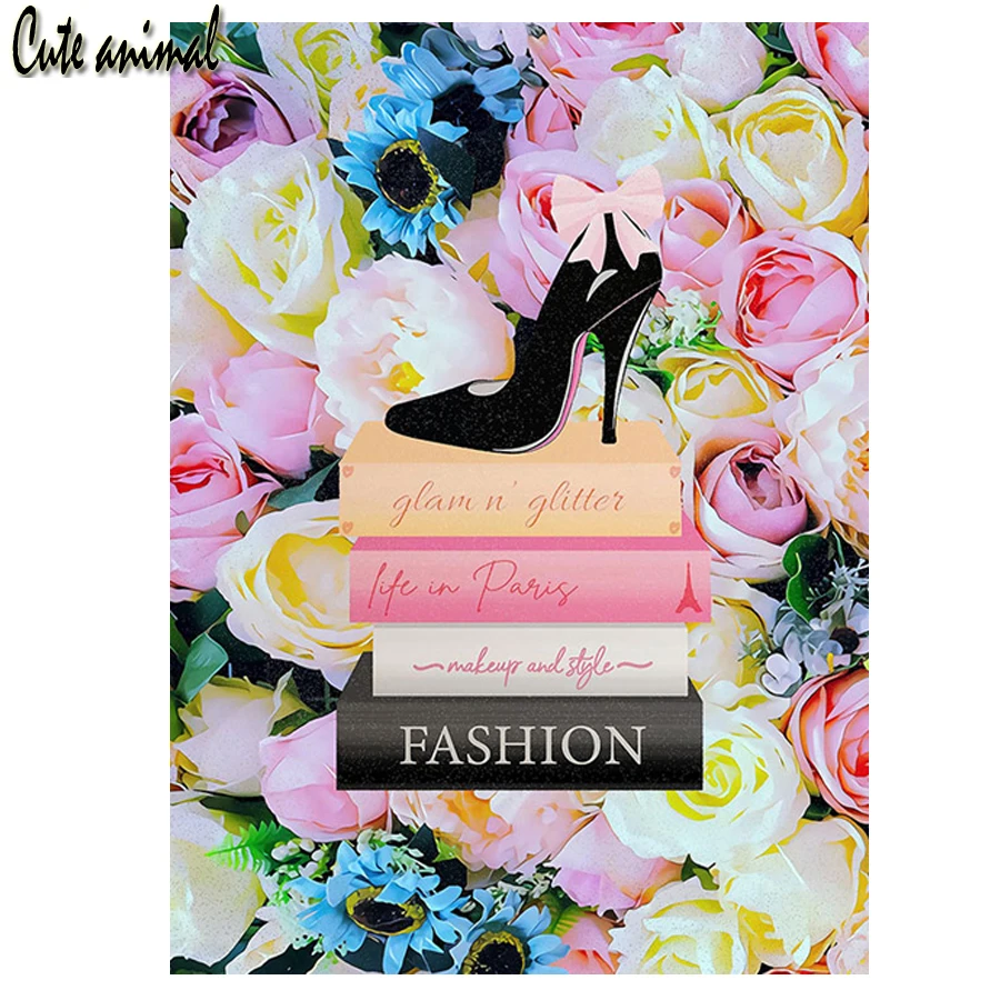 

Новинка, 5D, сделай сам, алмазная живопись, модная обувь на высоком каблуке, Цветочная вышивка, полный квадратный алмаз, вышивка крестом, стра...