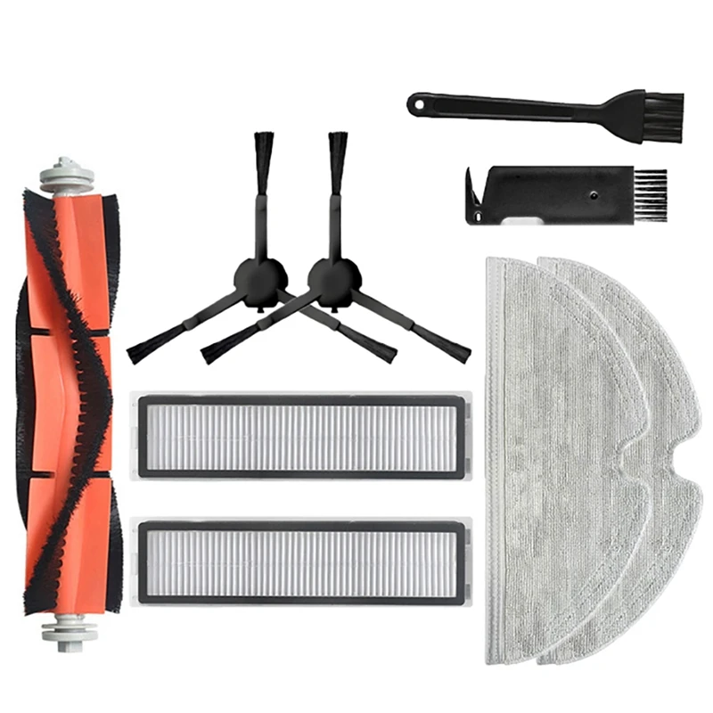 

9Pcs Main Brush Side Brush Filters Mop Cloth Spare Parts for Dreame Bot L10 Pro Robotic Vacuum Cleaner