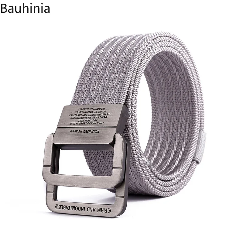 

Casual fashion Nylon Canvas Belt men Belts Selling man Outdoor sport double buckle weave Canvas cowboy pants Belt