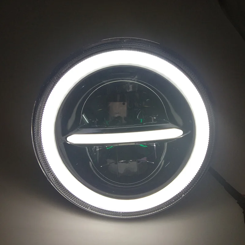 

7Inch Motorcycle LED Headlight Black Hi Low Headlamp for Jeep Wrangler JK 2007-2017 for Softail Electra Glide Road King