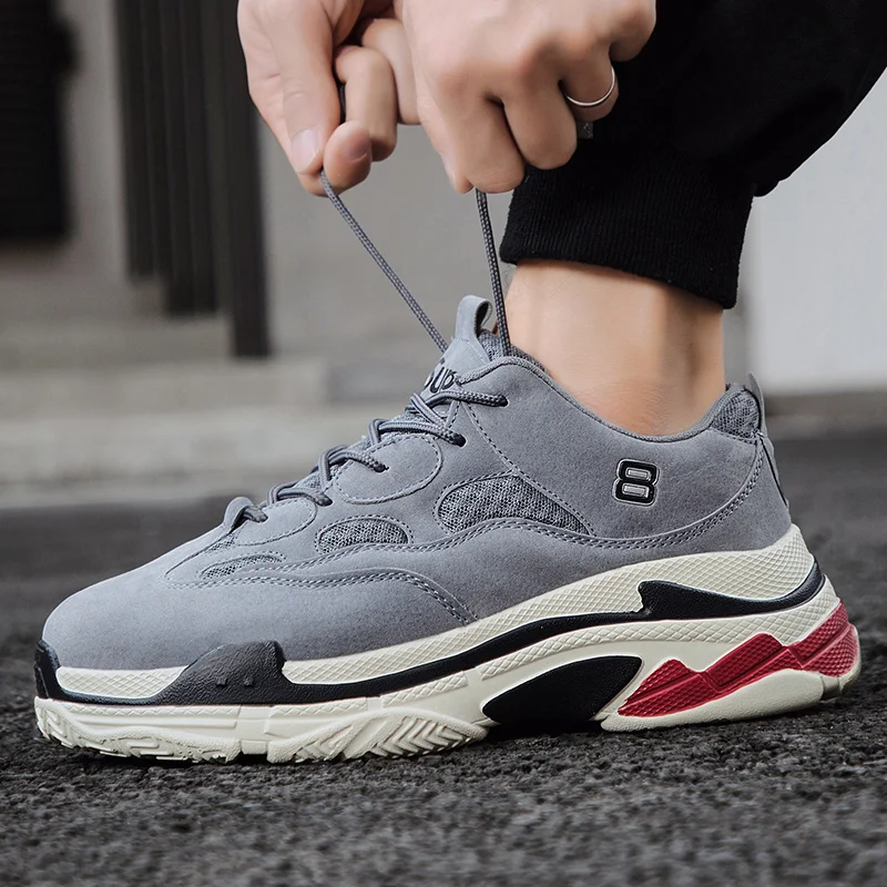 Кеды для мужчин кроссовки ходьбы повседневная обувь взрослых на платформе белые