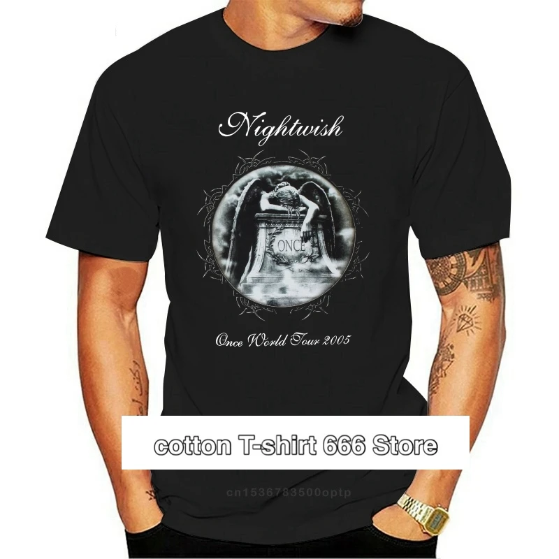 

Черная футболка NIGHTWISH ONCE TOUR с соблазнительностью, TARJA TURUNEN XANDRIA EPICA, 100% хлопковая футболка, топы, оптовая продажа футболок