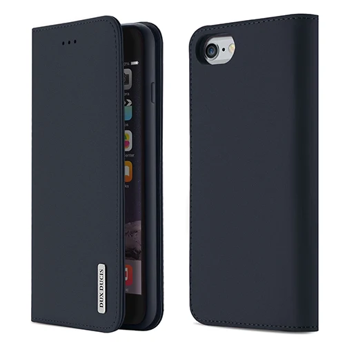 Blue Чехол-Кошелек DUX DUCIS из натуральной кожи для iPhone 8, 7, Xs, винтажная Магнитная откидная крышка для iPhone Xs Max, XR, X, 7, 8, 6s, 6 Plus, чехол - Цвет: Blue