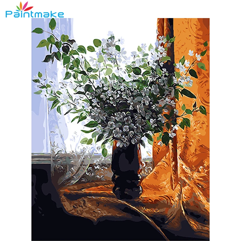 Paintmake Цветы Картина DIY картина по номерам маслом на холсте настенная