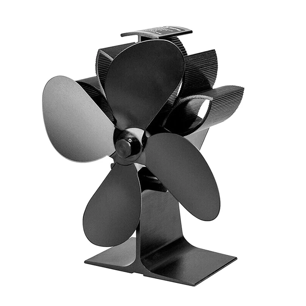 Нагревательный вентилятор для плиты 4 лопасти бесшумный портативный камин