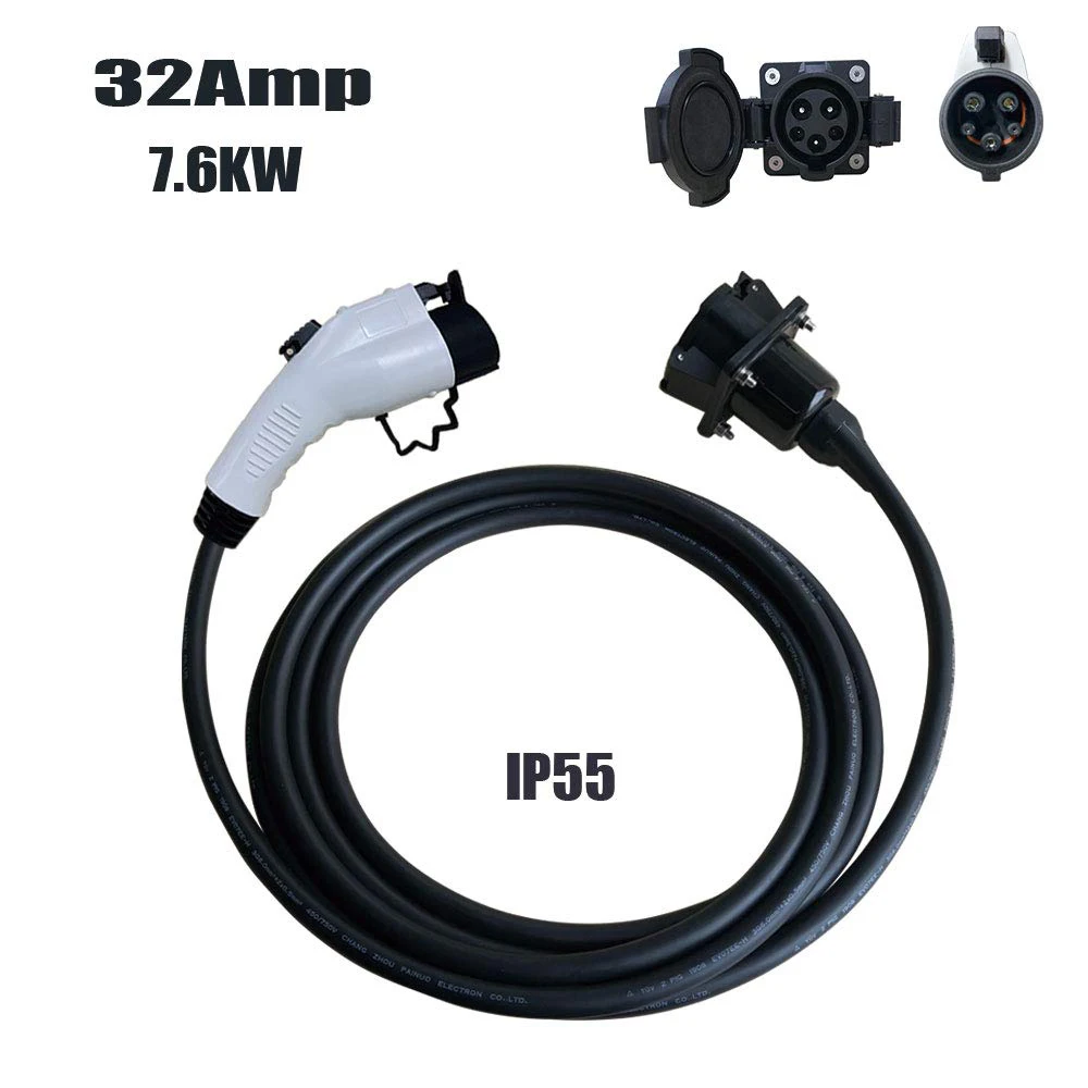 32A SAE J1772 зарядный Удлинительный кабель EV Тип 1 удлинитель для электромобиля 5 м