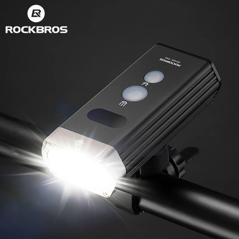 

ROCKBROS Bicycle Light IPX-6 Waterproof Bike Flashlight Power 1800 Lumens LED USB Rechargeable Bicycle Handlebar Light Headlight