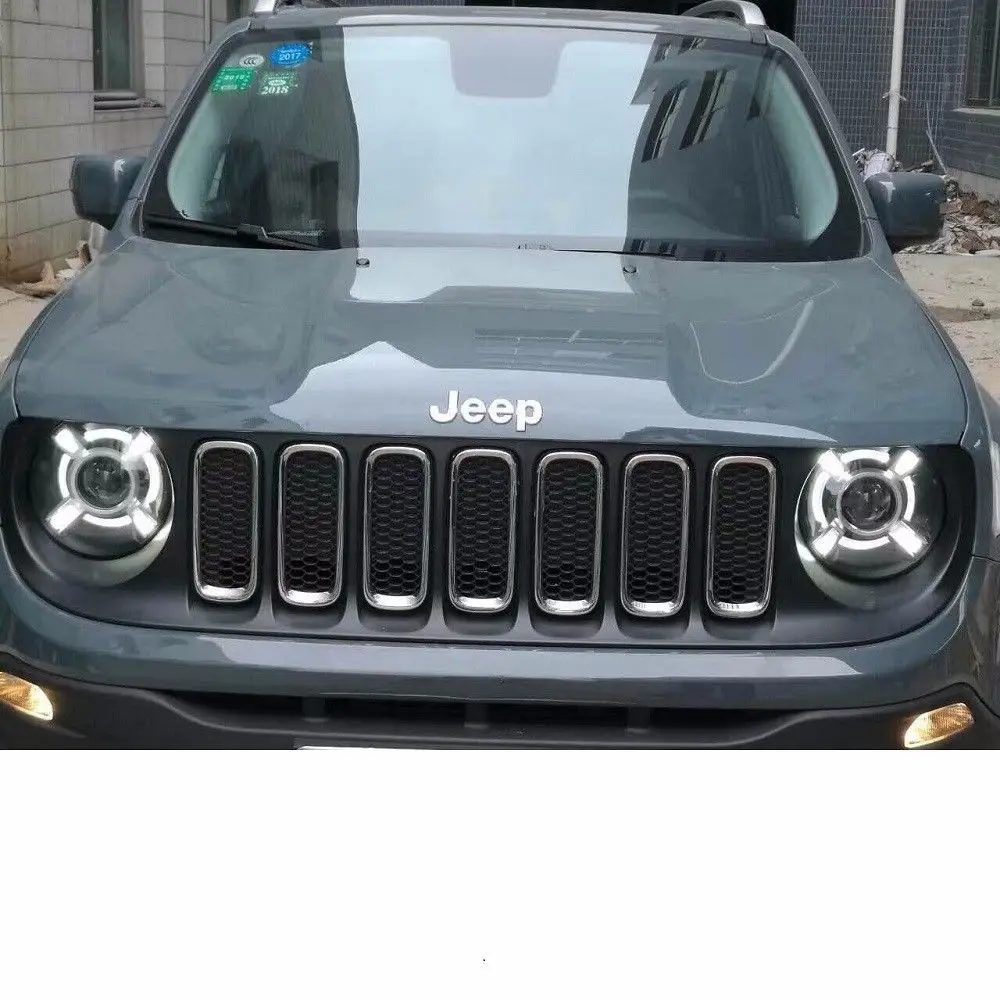2015 2017 для Jeep Renegade HID светодиодный фары с DRL и bi xenon проектор|Фара авто в сборе| |