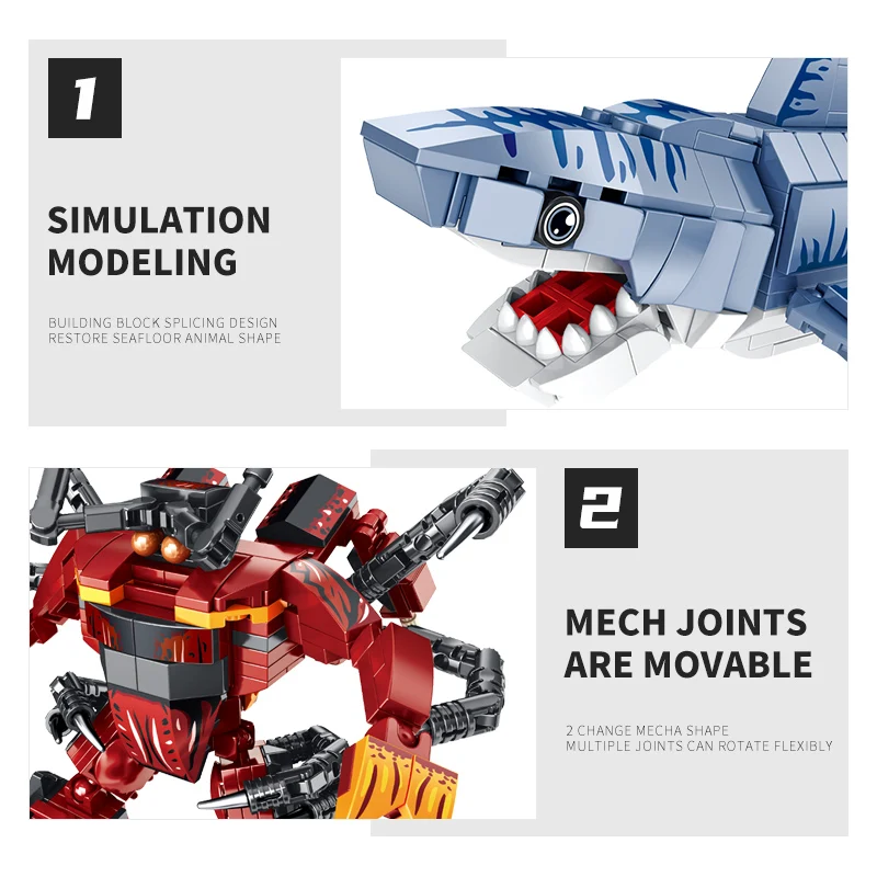 Конструктор детский морские звезды Мультяшные животные черепахи киты дельфины