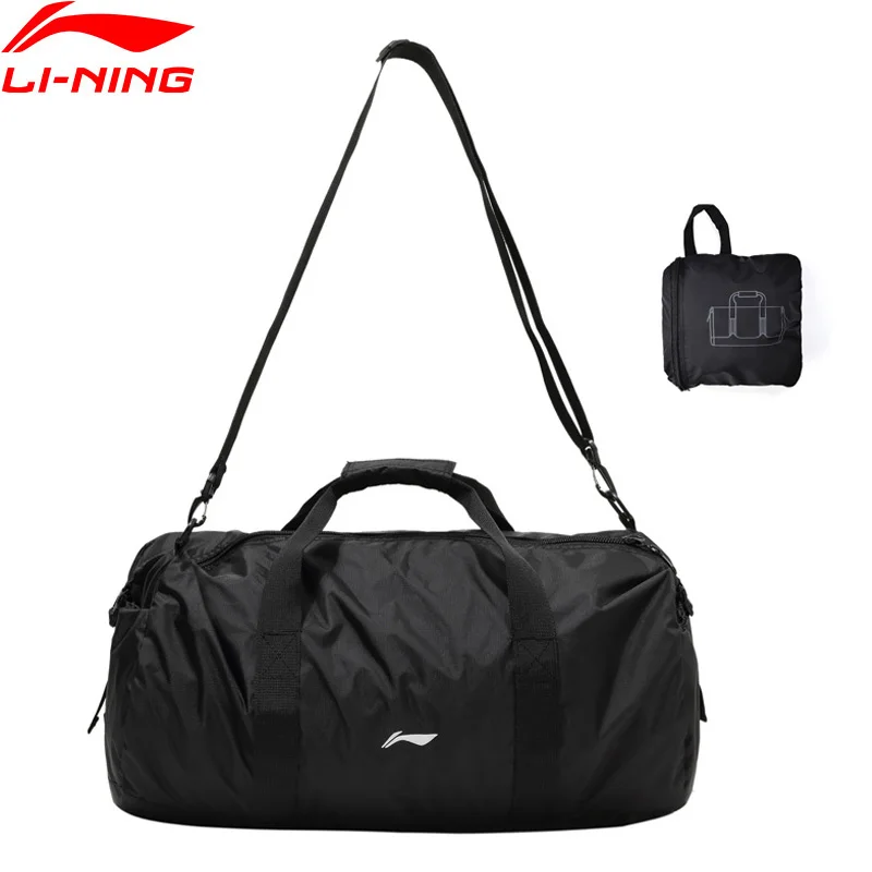 Li-Ning тренировочная сумка для спортзала 500*280*290 мм нейлоновая полиэфирная складная дорожная сумка с подкладкой спортивные сумки для фитнеса рюкзак ABDP304 BJF148