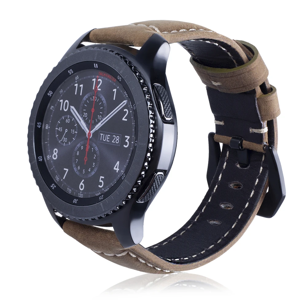 22 мм ремешок для часов Galaxy Watch 46 мм кожаный быстросъемный ремешок браслет для huawei Watch GT Amazfit GTR 47 мм Шестерня S3 ремни