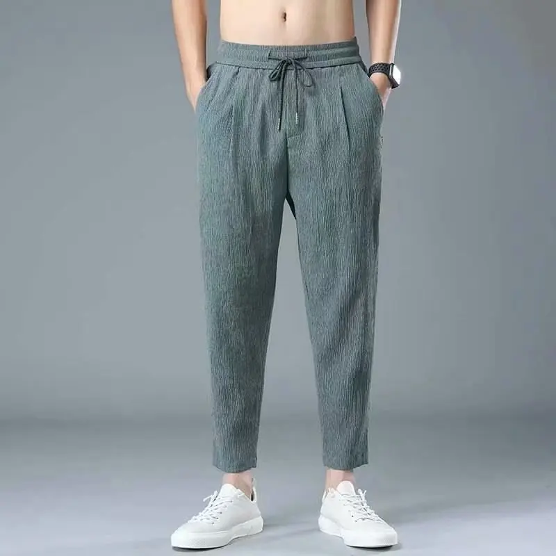 

2021 Casual Harem Pants Men Jogger Pants Men Loose Trousers Male Chinese Harajuku Clothe Comfortable linen casual pants 4XL