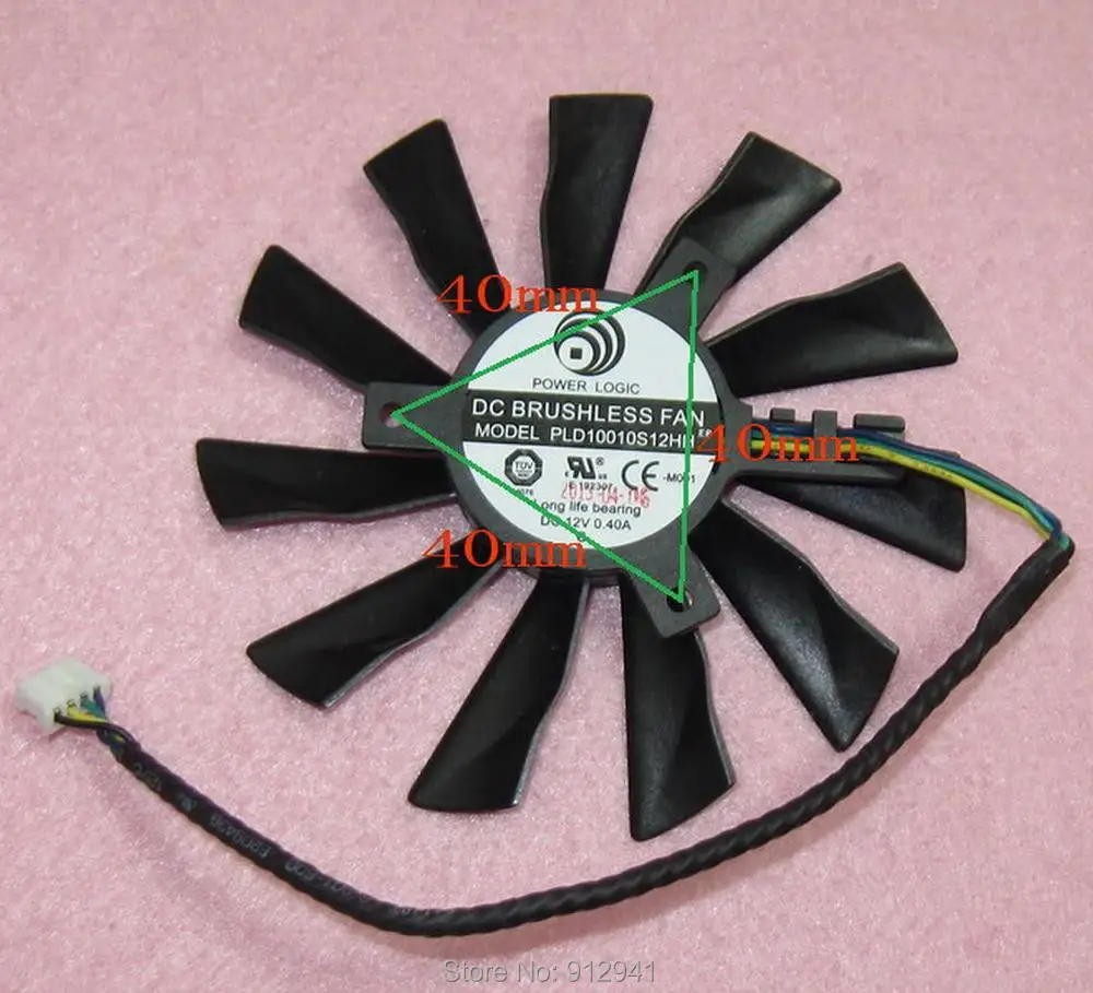 R149 POWER LOGIC PLD10010S12HH 95 мм видеокарта один вентилятор Замена 40 12 В 0.40A 4Pin для MSI Radeon R7 250