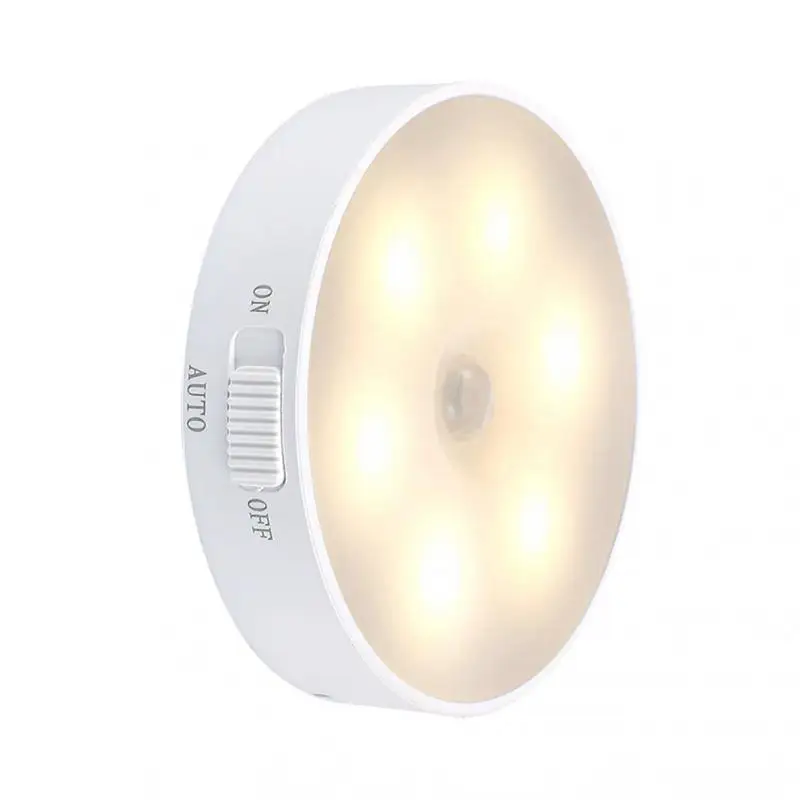 

LED Motion Sensor Night Light USB Rechargeable Bedroom Wall Lamp Stairs Intelligent Body Light Sensor Lamp