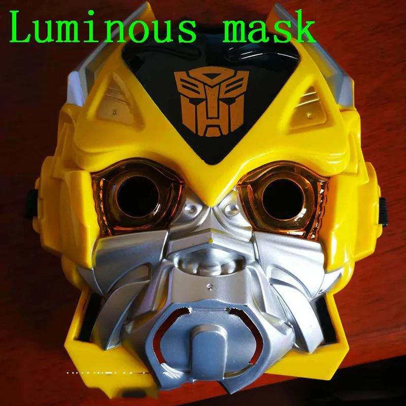 luminous mask Оптимус Прайм, Трансформеры, Бамблби, мускулы, супергерой, карнавальный костюм, детская маска, боди, детская одежда на Хэллоуин, карнавал - Цвет: luminous mask
