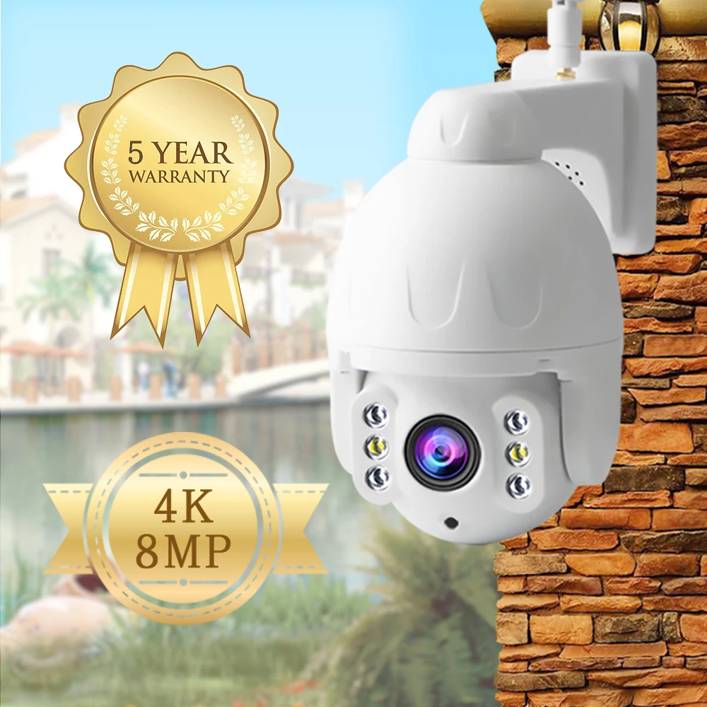 Ip камера 8mp 4k/1080P Wifi наружная цветная ночного видения PTZ безопасности купольная 360