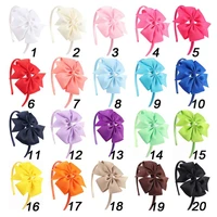 cn 10pcslot 4 5 inch headband ribbon hairband girls fashion covered hairband with boutique grosgrain ribbon bow hairbands