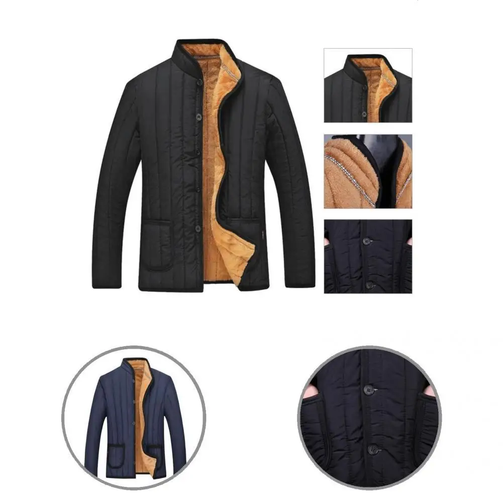

Simple Fabulous Leisure Men Coat All Match Jacket Buttons for Daily Wear