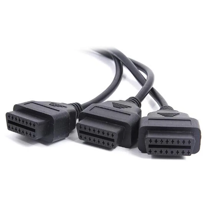 Красный переключатель OBD 2 разветвитель удлинитель от 1 до 3 с переключателем Y