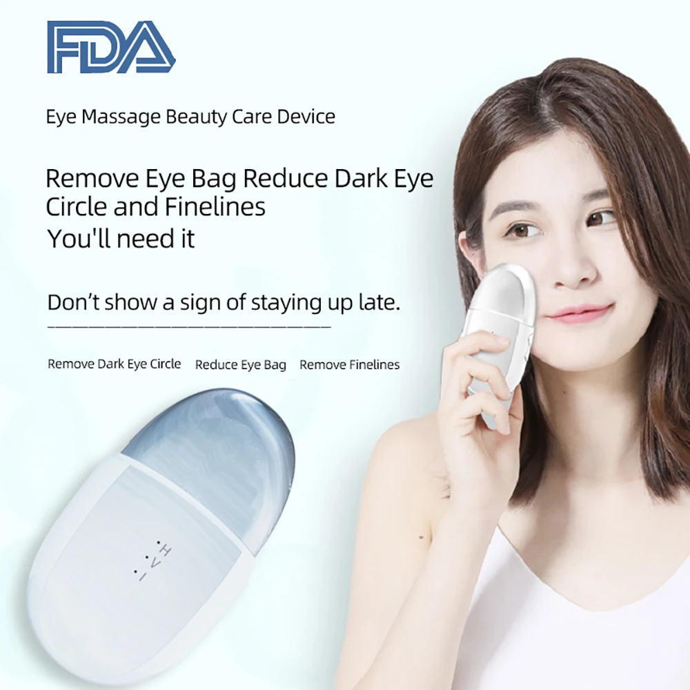 Электрический глаз массажер для лица с напылением из EMS вибрации против морщин