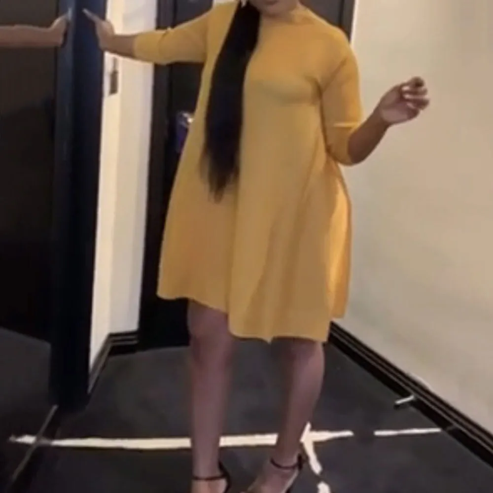 Модное Африканское женское мини платье большого размера летние Желтые