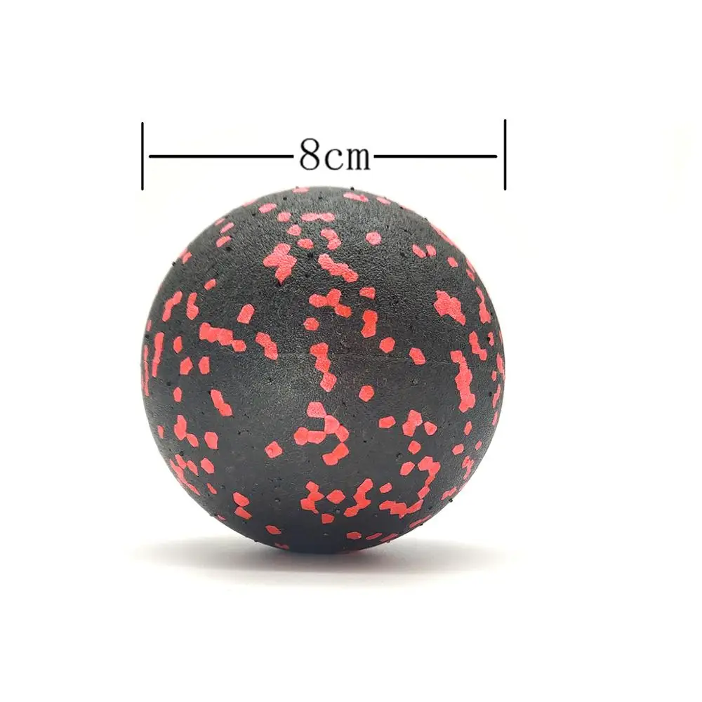 BlackRed8cm Арахисовые массажные шарики, набор шариков для Лакросса, физический триггер, точечная терапия, Миофасциальный Релиз, мышечные узлы, Йога, Кроссфит, самомассаж - Цвет: BlackRed8cm