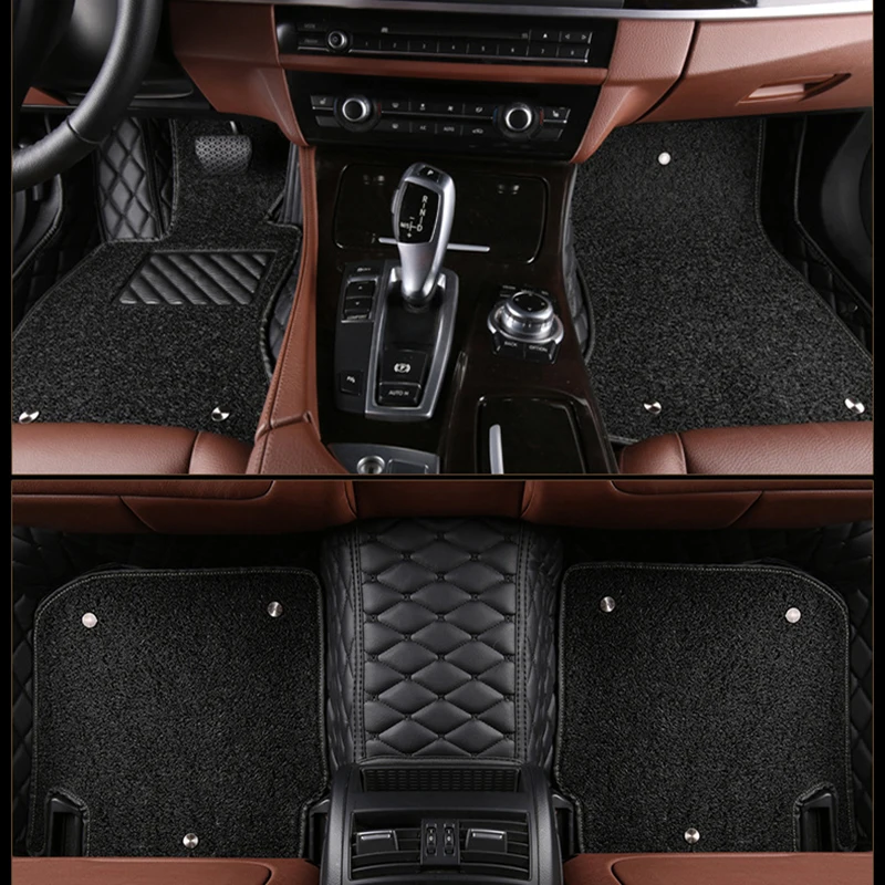 

Double Car Floor Mats for JEEP Cherokee Compass Renegade Grand WK Wrangler Sahara Patriot TJ Commander Car Accessories