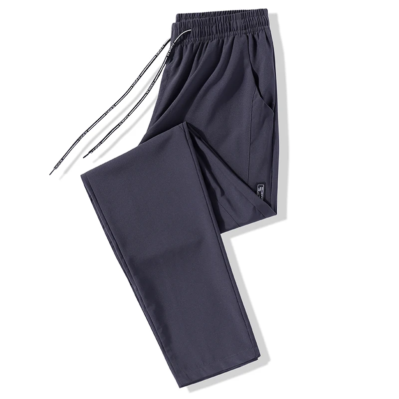 Straight Pants Men's Fashion Sport Elastic Waist Casual Pants Men Streetwear Loose Running Trousers Mens Gym Pants M-5XL