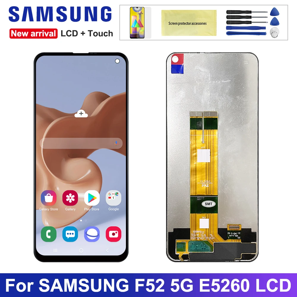 

Original 6.6'' LCD For Samsung Galaxy F52 5G LCD Display Touch Screen Digitizer Panel Assambly For Samsung F52 5G E5260 LCD