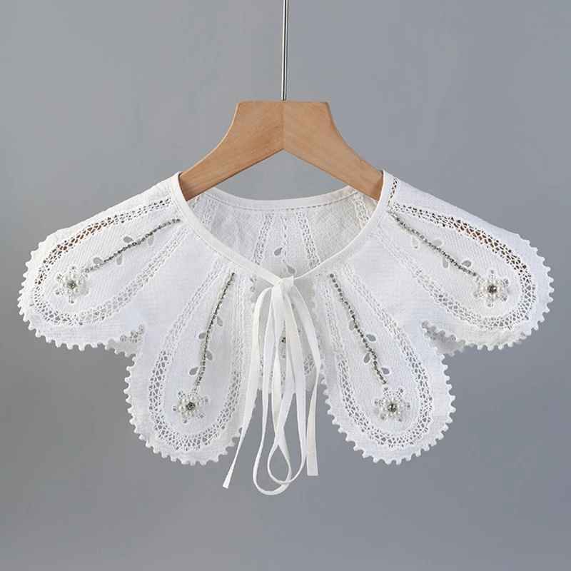 896E Женская шаль в Корейском стиле с вырезами и лепестками искусственный воротник