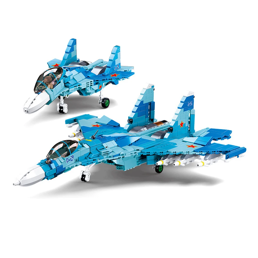 

World War 2 WW2 Army Military City Police SWAT Soldier Sukhoi Su-27 Building Block MOC Model DIY Bricks Educational Toys