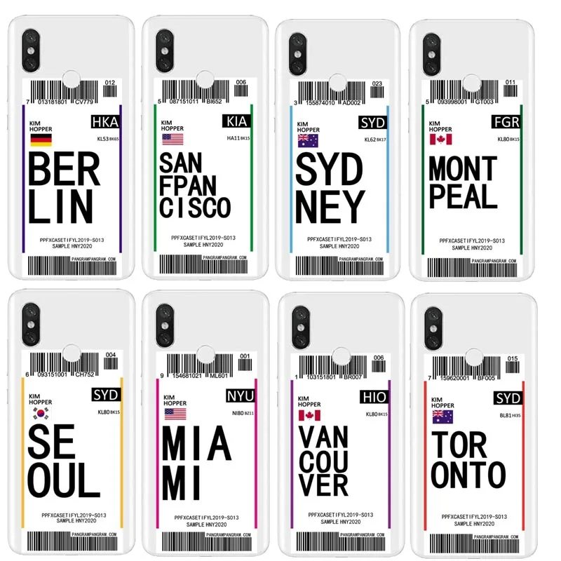 Воздушный билет США город Лондон Париж Токио ярлык мягкая искусственная кожа ТПУ