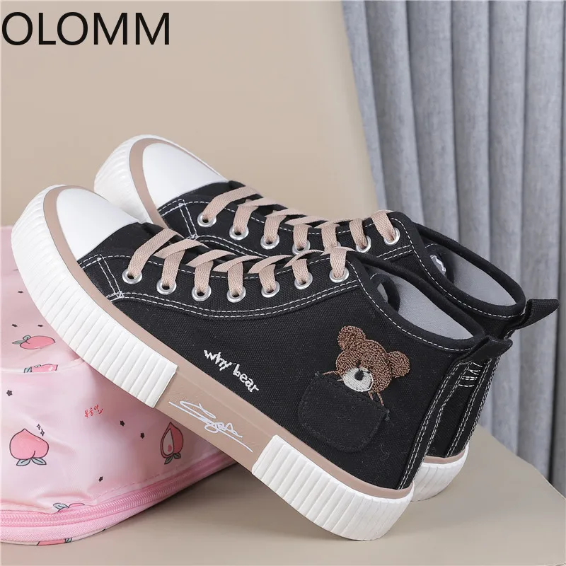 

Women's Canvas Shoes Summer Sneakers Woman-shoes Tennis Female 2021 Casual Mesh Roses High Top Trainers Fashion Lace-Up Fabric