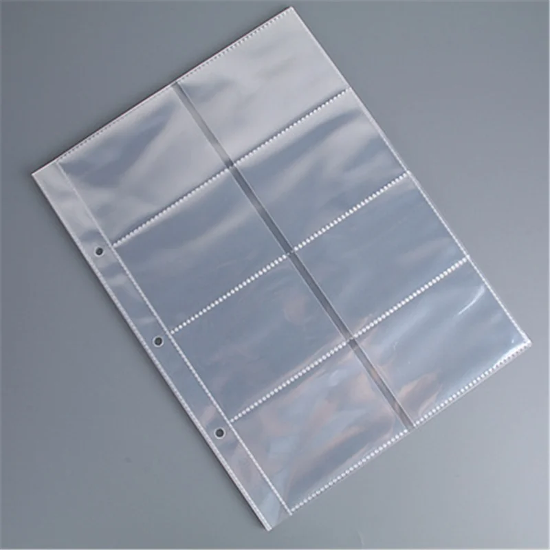 

50 Pages 1 2 3 4 8 Pockets Photo Album Cards Page For Magical currency Ticket Collection Board Game Cards star Post card