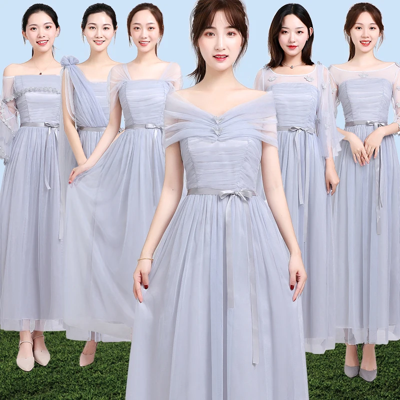 Свадебное платье Бордовое подружки невесты Плюс Размер Тюль ТРАПЕЦИЕВИДНОЕ