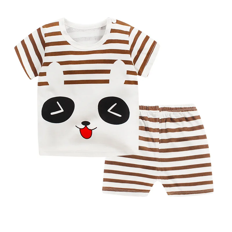 

Kids Clothes Summer Baby Boy Girls Clothes Cartoon Toddler Boys Sport Clothing Sets Tops + Pants Suit Kids Beach Wear Clothes