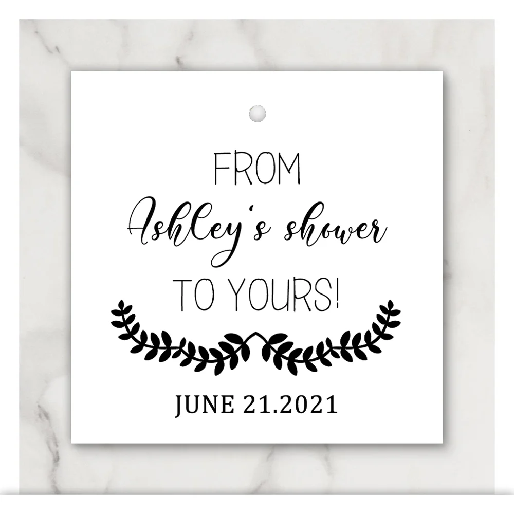 

From My Shower to Yours Bridal Shower Favor Tag with hole Small Party Favor Tag for Baby Shower Couples Shower