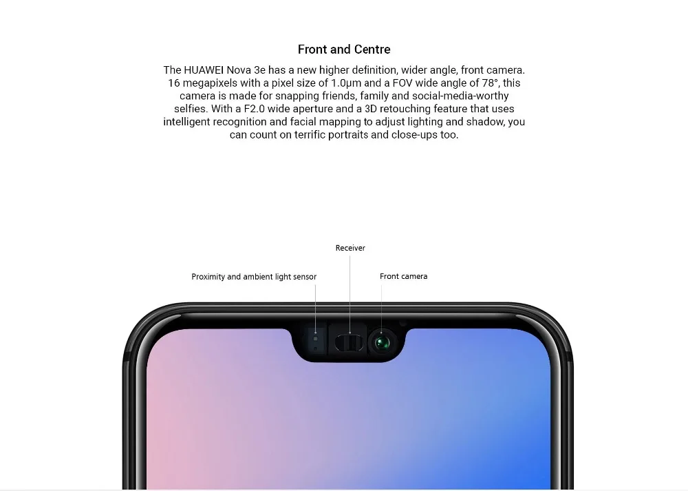 Мобильный телефон HuaWei P20 Lite Nova 3E 4G LTE, Android 8,0, 5,85 дюймов, 2280X1080, 4 Гб ОЗУ, 128 Гб ПЗУ, ID лица, МП, FM