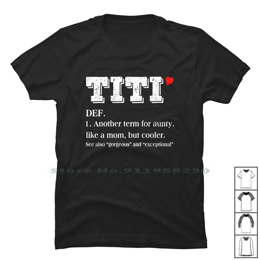Определение Titi: еще один термин для ребенка, футболка из 100% хлопка, отец и дочь, отец и сын, определение для дочери