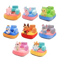 cute cartoon baby sofa support seat cover learn to sit feeding chair soft seat plush toys toddler nest puff home cushion cover