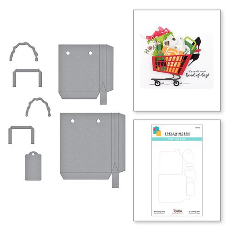 

Christmas Cart Collection Shopping Bags Metal Cutting Dies Scrapbook Diary Decoration Embossing Template DIY Handmade 2021
