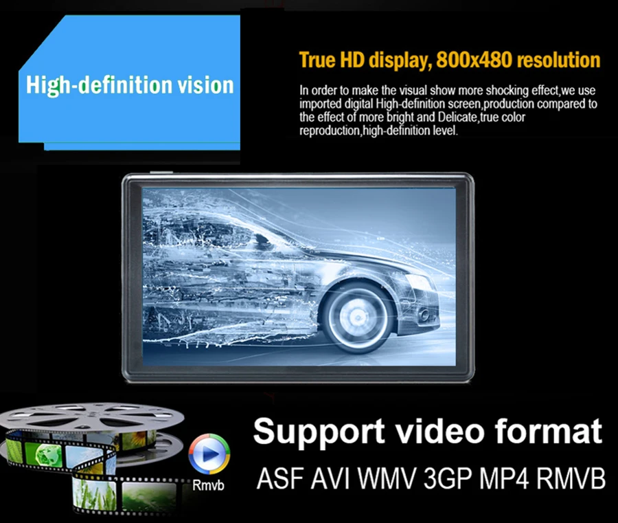 Gps навигатор 7 дюймов Автомобильный gps навигатор MTK 800 МГц ОЗУ 256 м ПЗУ 8G HD 800*480 навигационная система новые карты Поддержка Прямая поставка