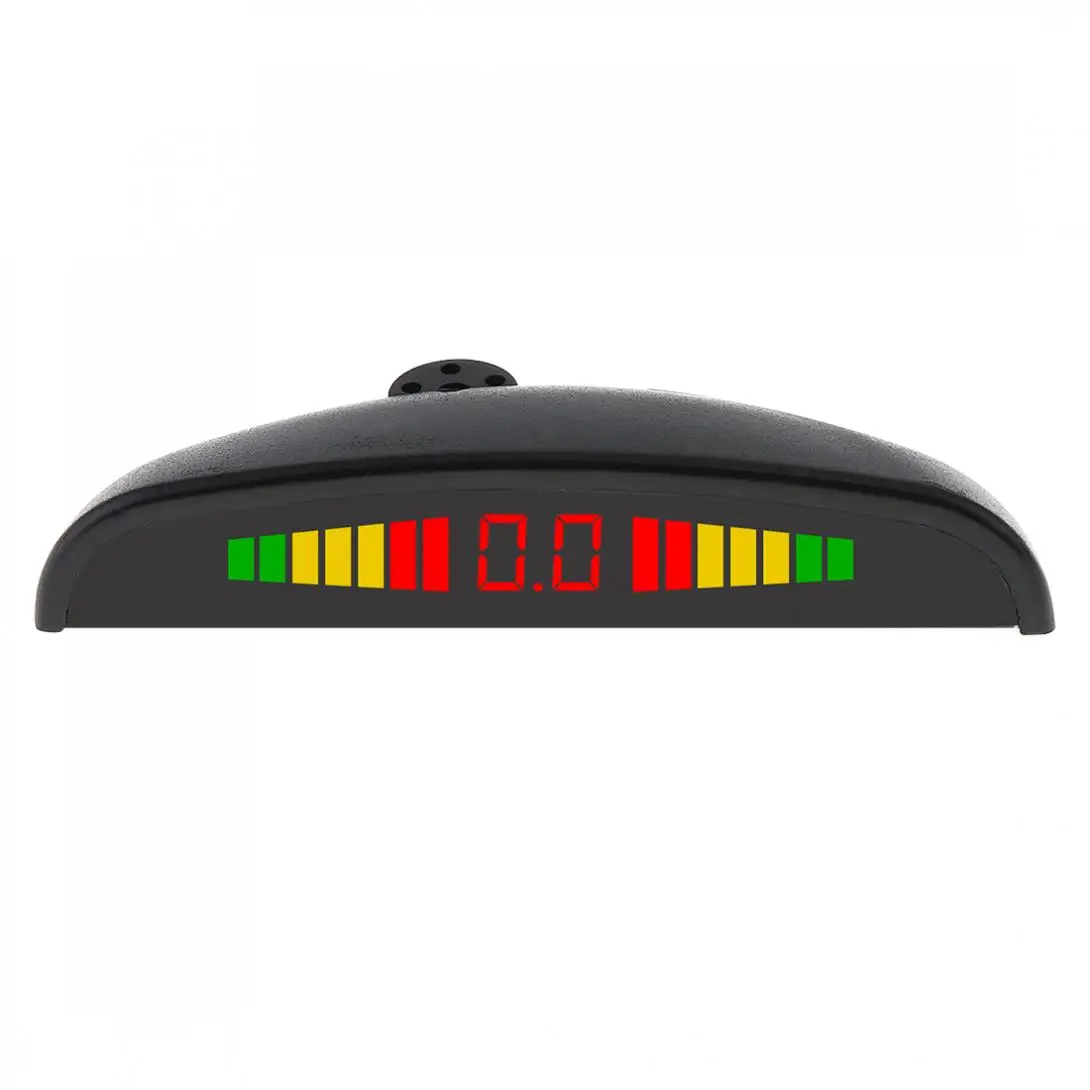 

16mm Original Car Flat Parking Sensor Crescent Auto Reverse Backup Radar Detector System with 4 Sensors LED Display and Wings