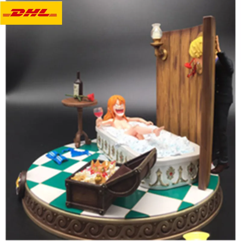 

9" ONE PIECE Statue Straw Hat Pirates Bust Nami Sanji Full-Length Portrait Original Version SD Action Model Toy BOX 22.5CM A186
